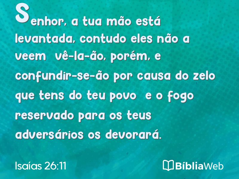Isaías 26:11 em imagem para compartilhar