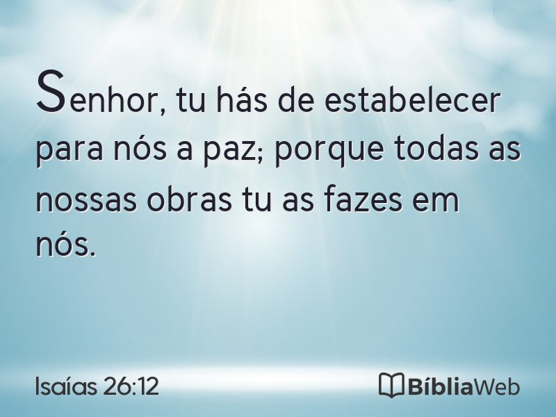 Isaías 26:12 em imagem para compartilhar