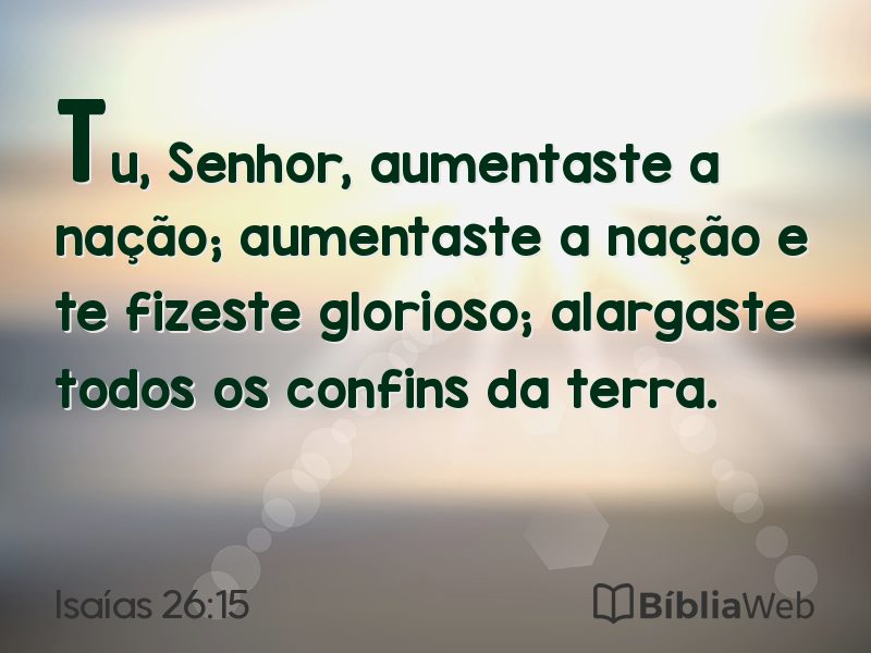 Isaías 26:15 em imagem para compartilhar