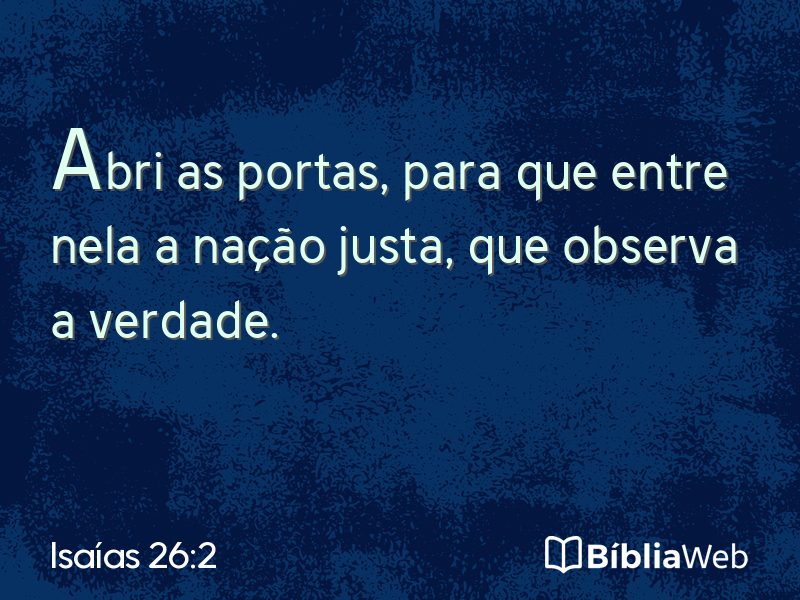 Isaías 26:2 em imagem para compartilhar