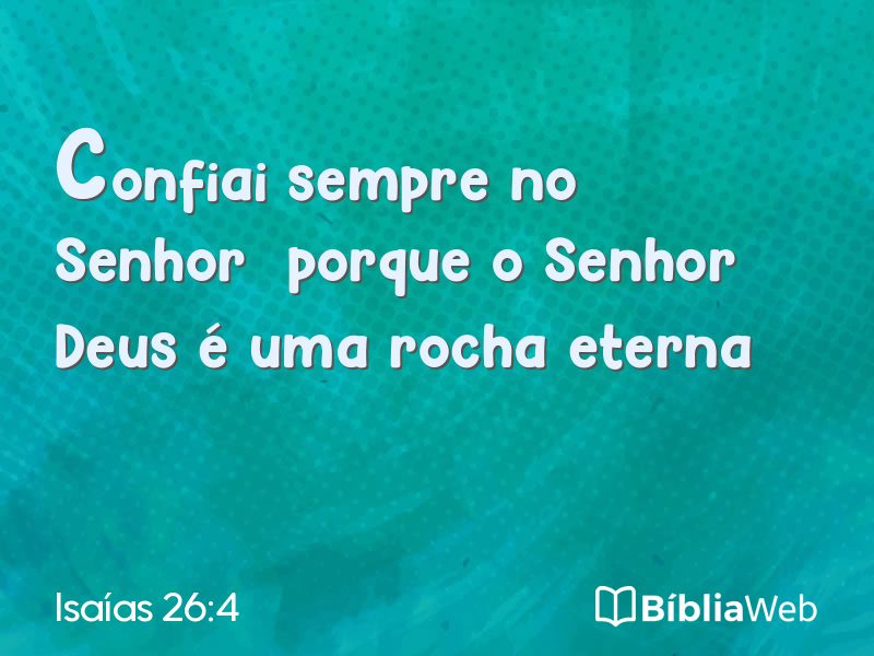 Isaías 26:4 em imagem para compartilhar