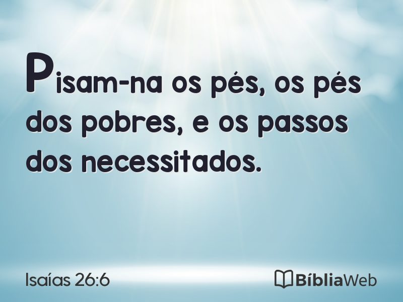 Isaías 26:6 em imagem para compartilhar