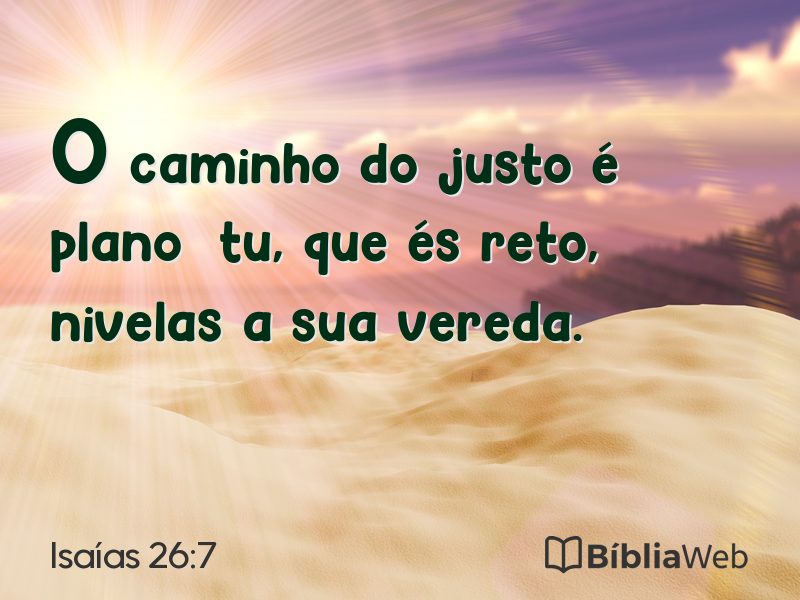 Isaías 26:7 em imagem para compartilhar