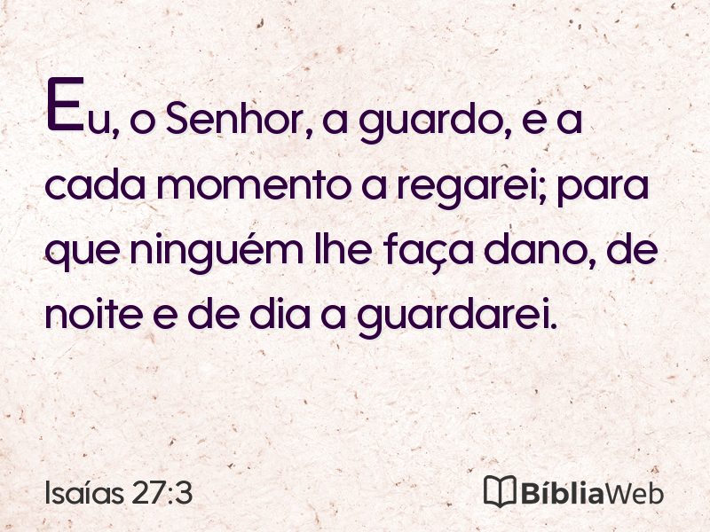 Isaías 27:3 em imagem para compartilhar
