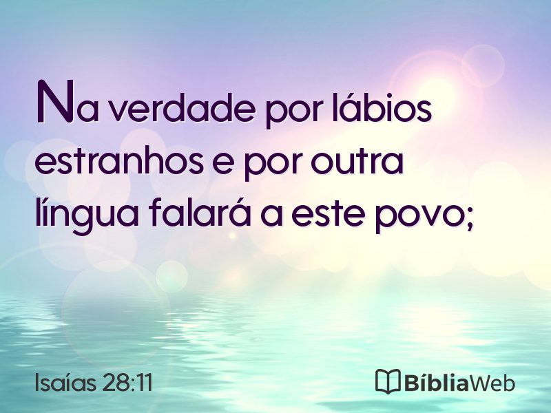 Isaías 28:11 em imagem para compartilhar