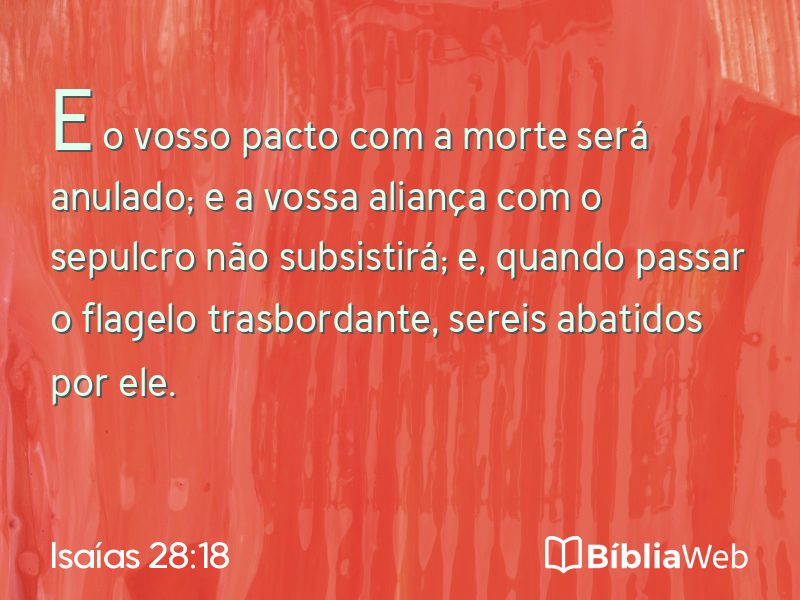Isaías 28:18 em imagem para compartilhar