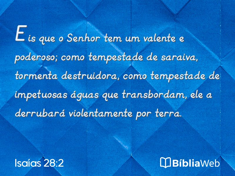 Isaías 28:2 em imagem para compartilhar