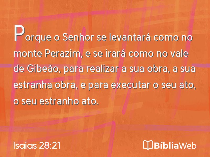 Isaías 28:21 em imagem para compartilhar