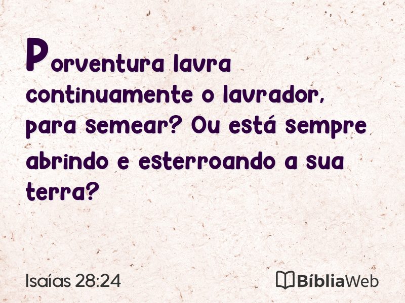 Isaías 28:24 em imagem para compartilhar