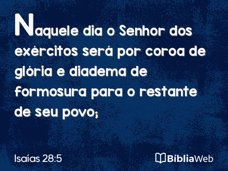 Isaías 28:5 em imagem para compartilhar