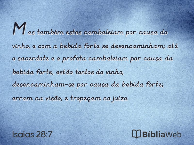 Isaías 28:7 em imagem para compartilhar