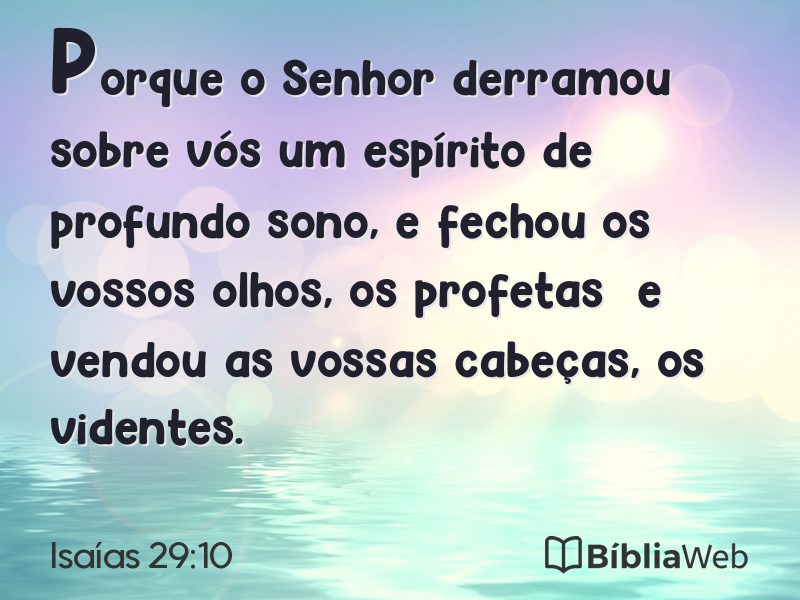 Isaías 29:10 em imagem para compartilhar