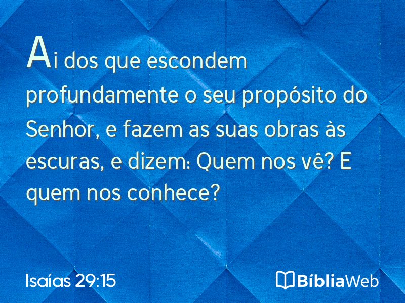 Isaías 29:15 em imagem para compartilhar