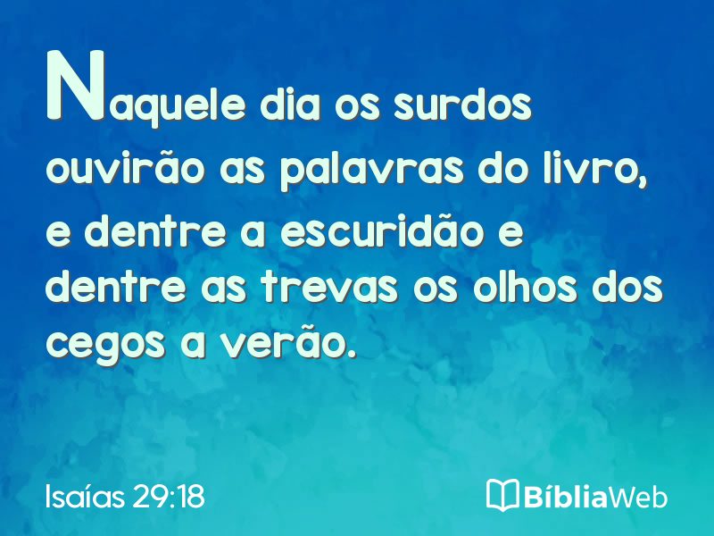 Isaías 29:18 em imagem para compartilhar