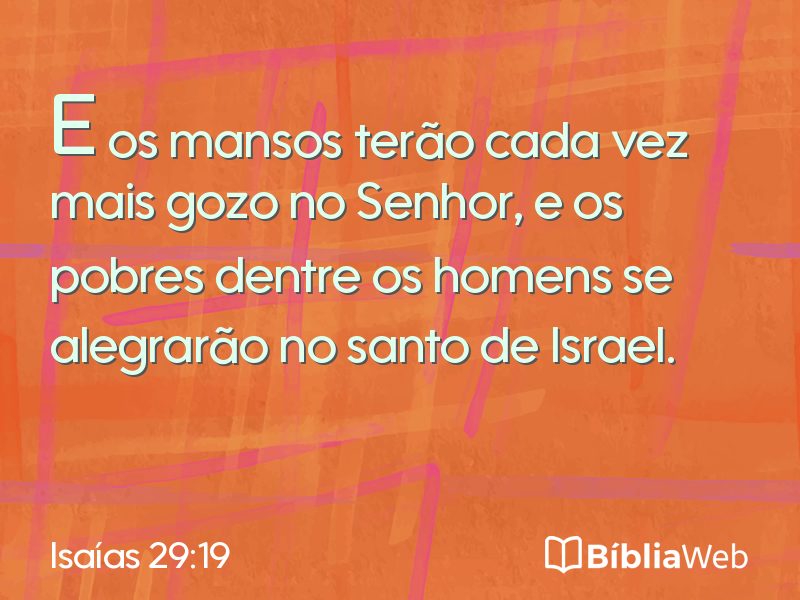 Isaías 29:19 em imagem para compartilhar