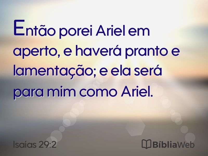 Isaías 29:2 em imagem para compartilhar