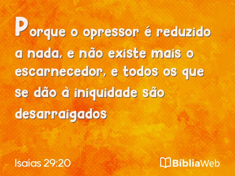 Isaías 29:20 em imagem para compartilhar