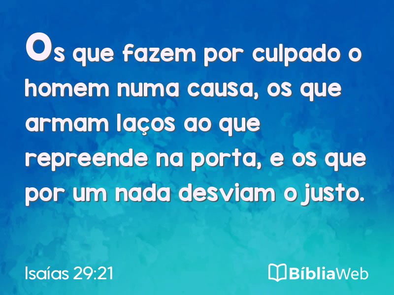 Isaías 29:21 em imagem para compartilhar