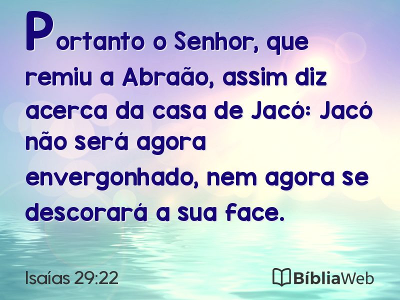 Isaías 29:22 em imagem para compartilhar