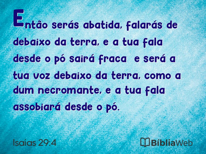 Isaías 29:4 em imagem para compartilhar