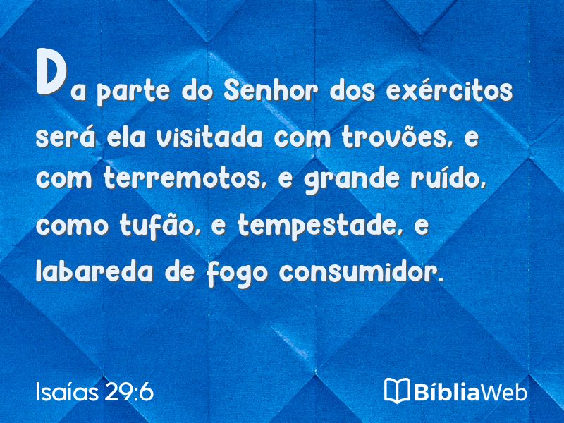 Isaías 29:6 em imagem para compartilhar