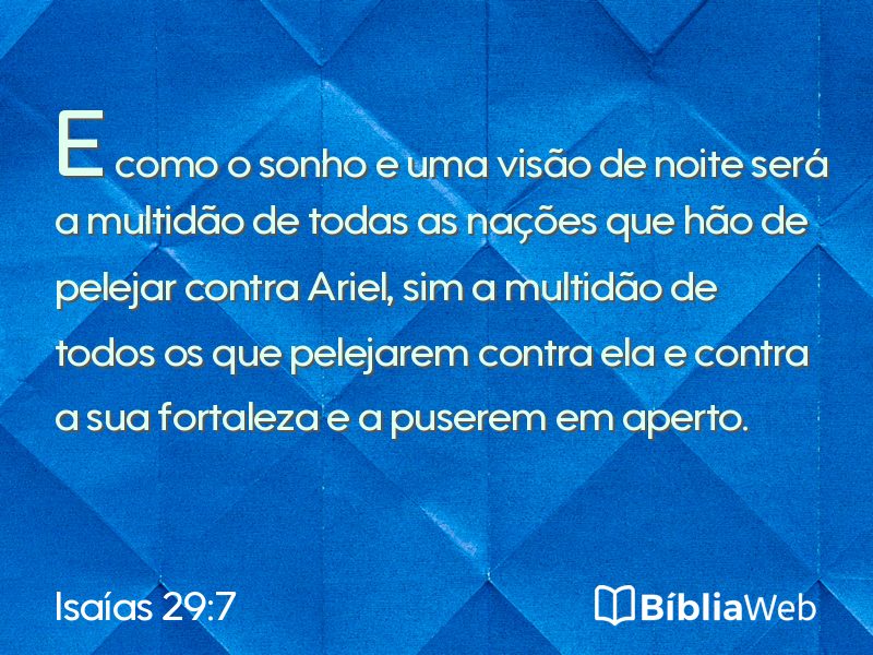 Isaías 29:7 em imagem para compartilhar