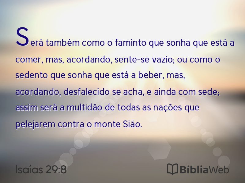 Isaías 29:8 em imagem para compartilhar
