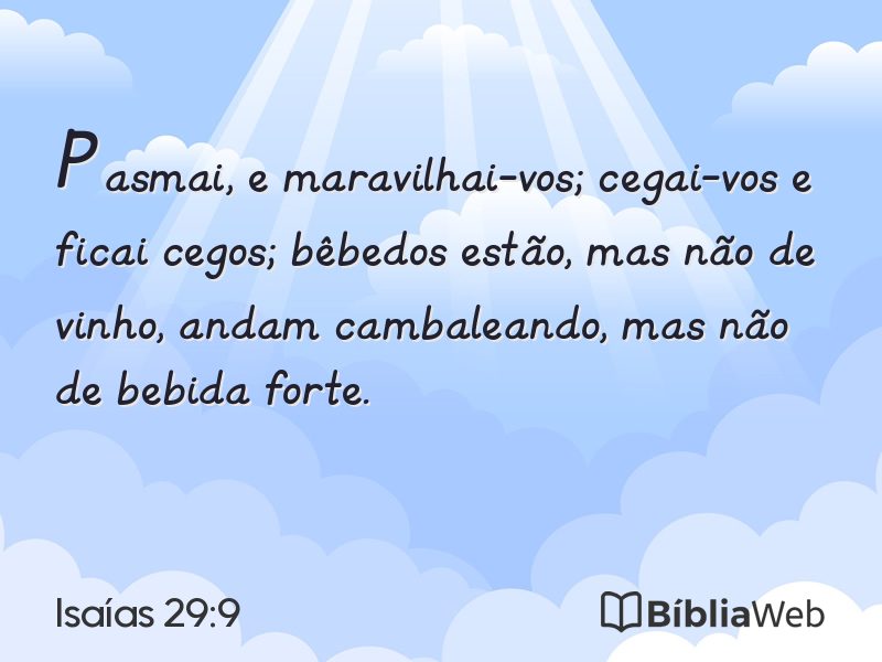 Isaías 29:9 em imagem para compartilhar