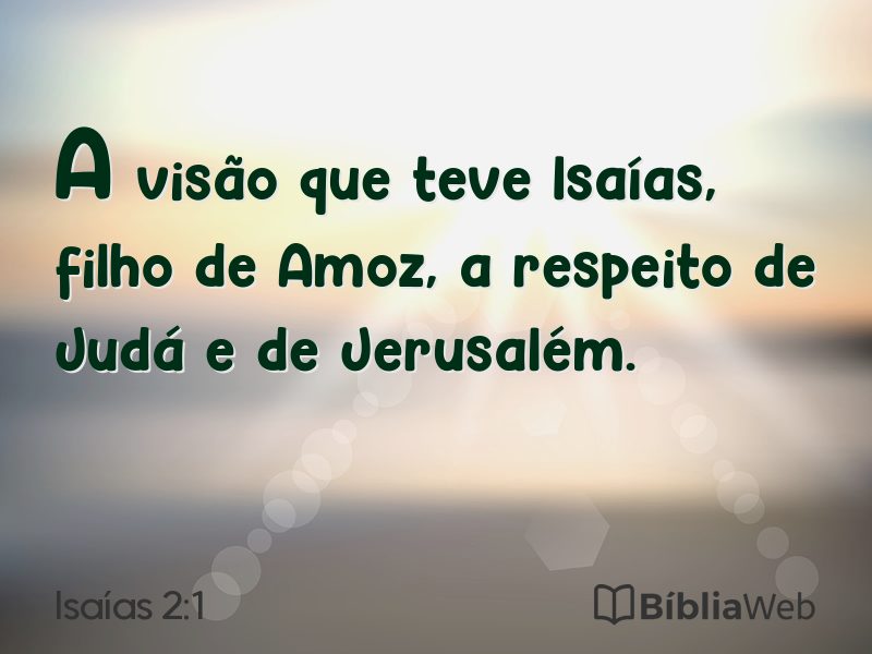 Isaías 2:1 em imagem para compartilhar