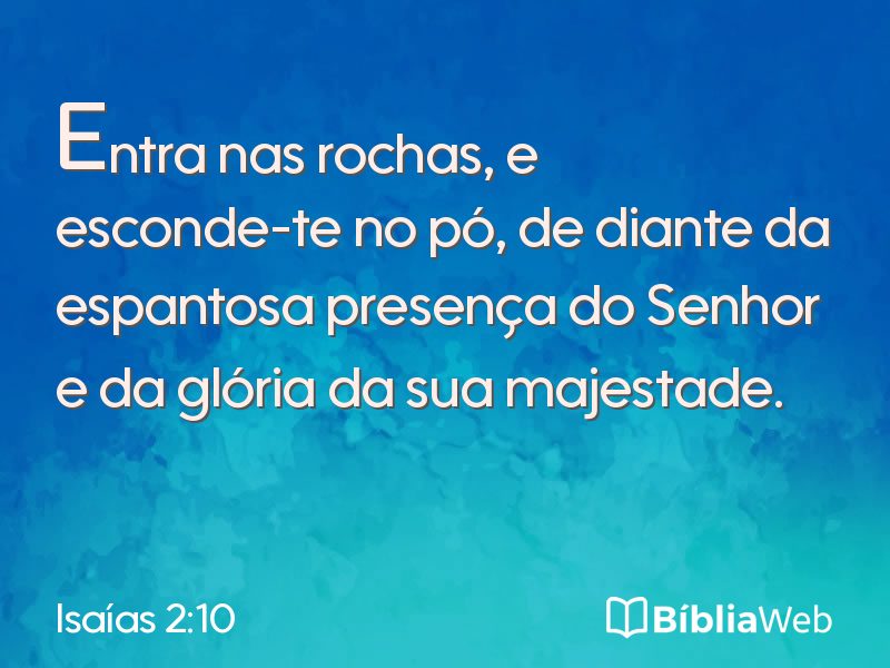 Isaías 2:10 em imagem para compartilhar