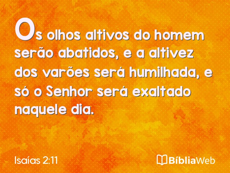 Isaías 2:11 em imagem para compartilhar