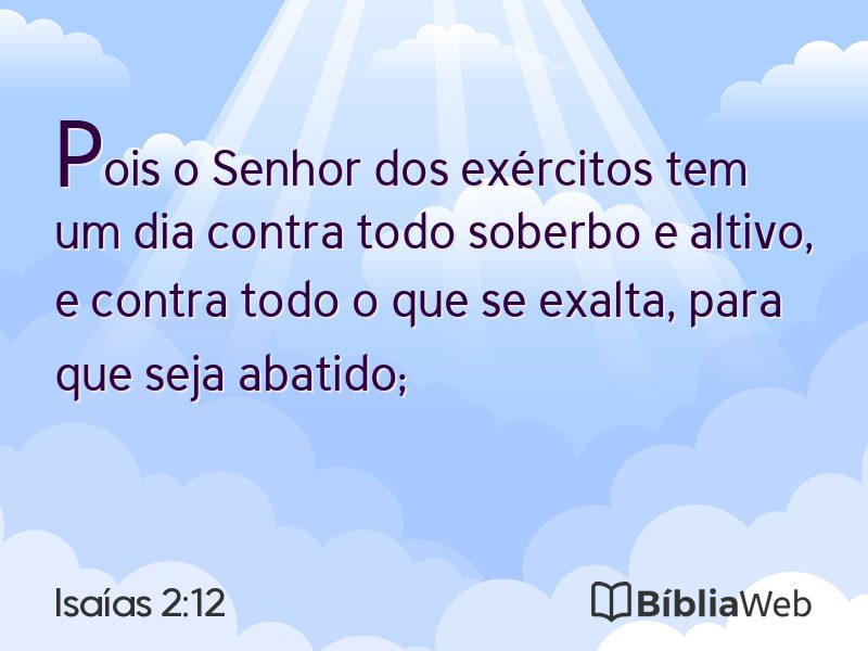 Isaías 2:12 em imagem para compartilhar
