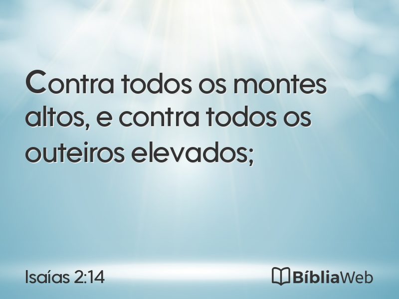 Isaías 2:14 em imagem para compartilhar