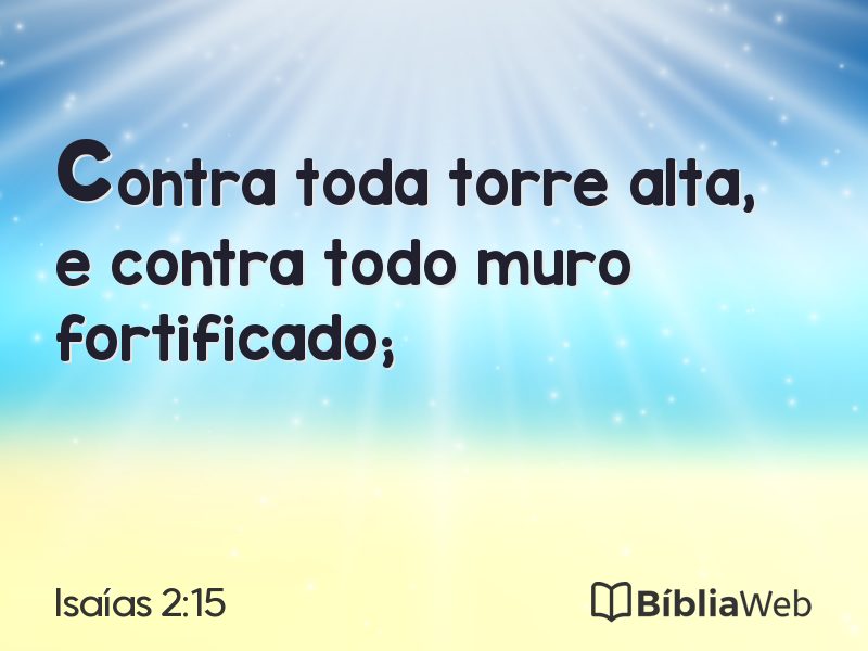 Isaías 2:15 em imagem para compartilhar