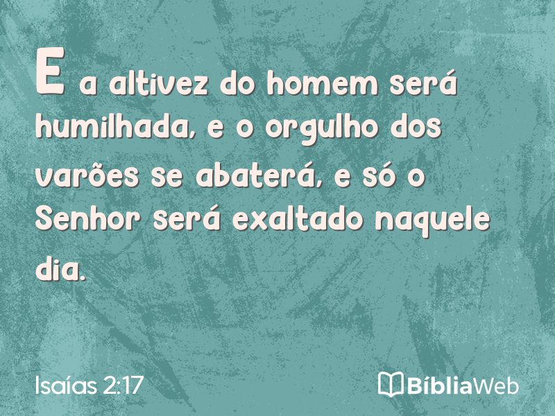 Isaías 2:17 em imagem para compartilhar