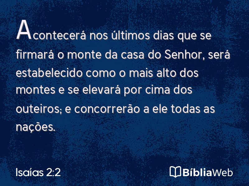 Isaías 2:2 em imagem para compartilhar