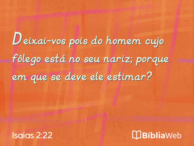 Isaías 2:22 em imagem para compartilhar