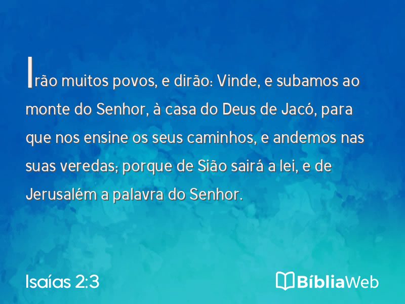Isaías 2:3 em imagem para compartilhar