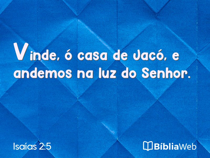 Isaías 2:5 em imagem para compartilhar