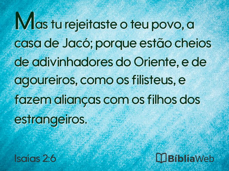 Isaías 2:6 em imagem para compartilhar