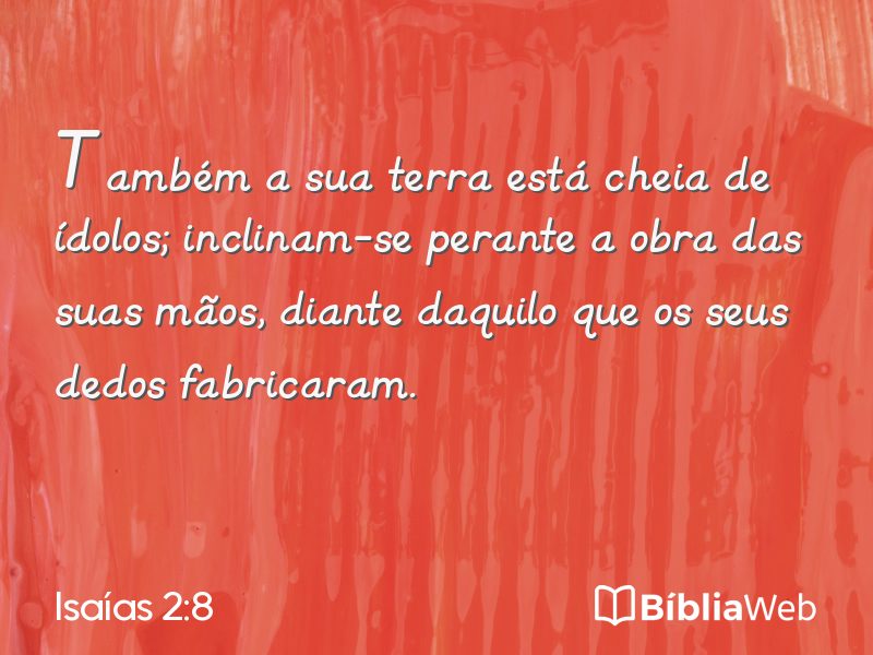 Isaías 2:8 em imagem para compartilhar