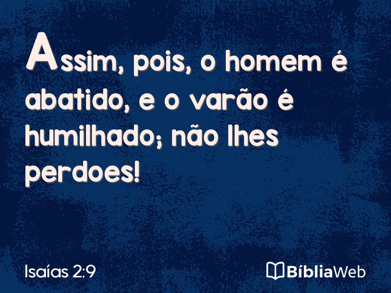 Isaías 2:9 em imagem para compartilhar
