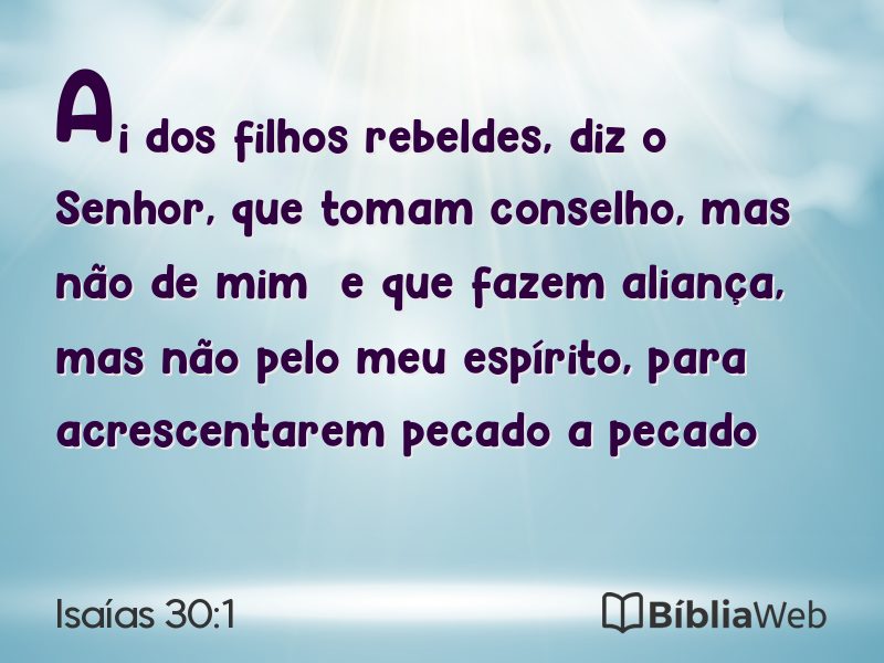 Isaías 30:1 em imagem para compartilhar