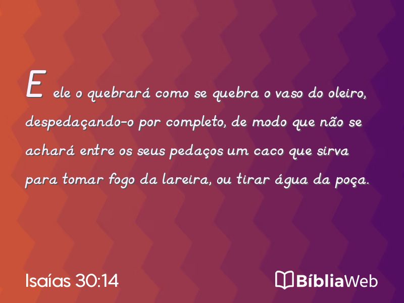 Isaías 30:14 em imagem para compartilhar
