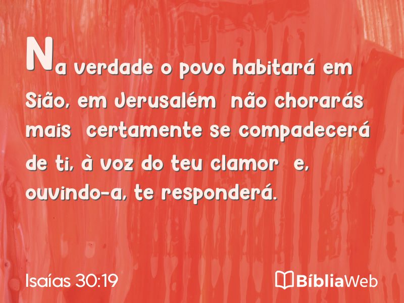 Isaías 30:19 em imagem para compartilhar