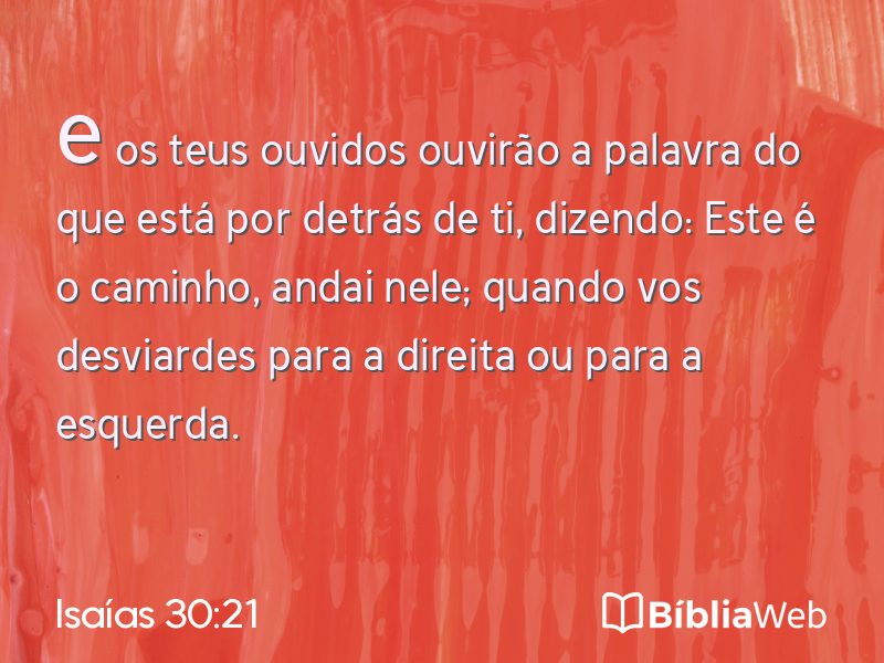 Isaías 30:21 em imagem para compartilhar