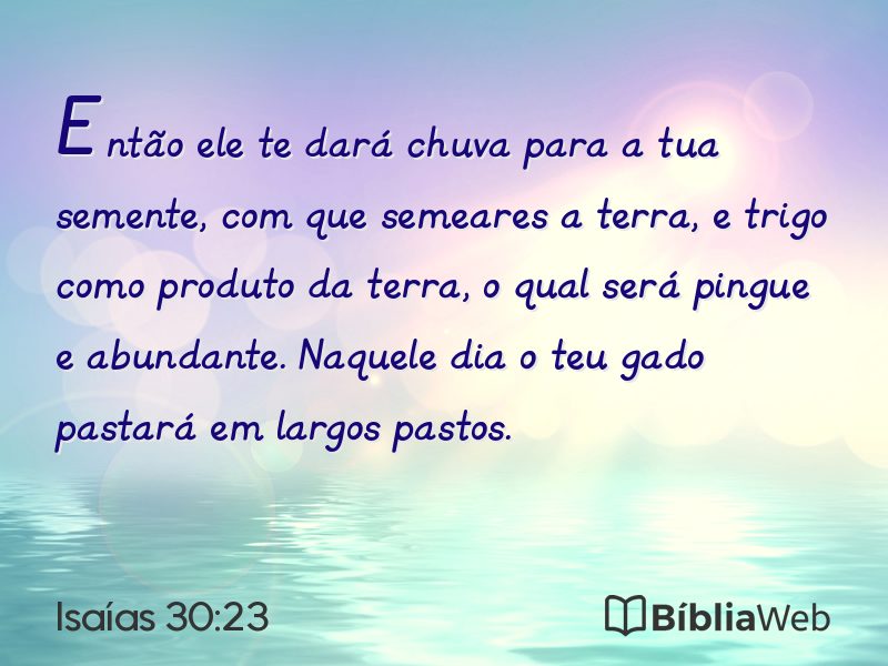 Isaías 30:23 em imagem para compartilhar