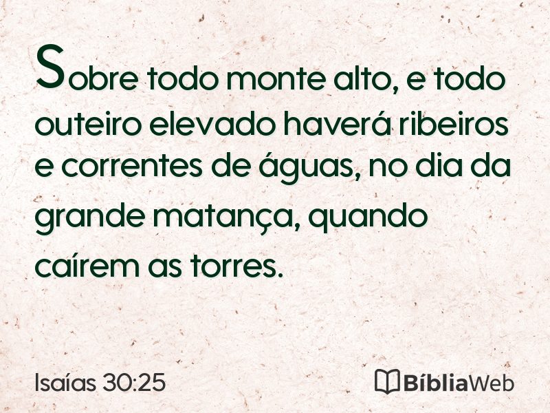 Isaías 30:25 em imagem para compartilhar