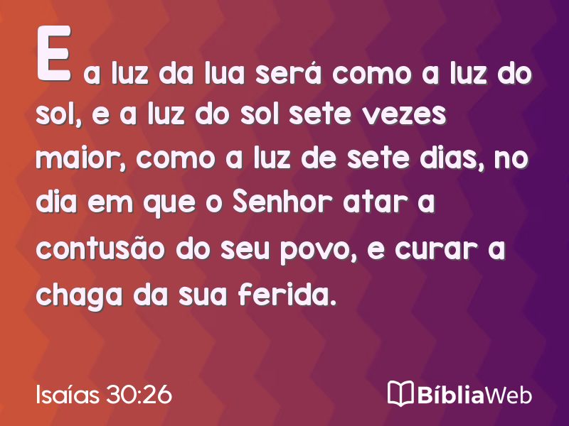 Isaías 30:26 em imagem para compartilhar