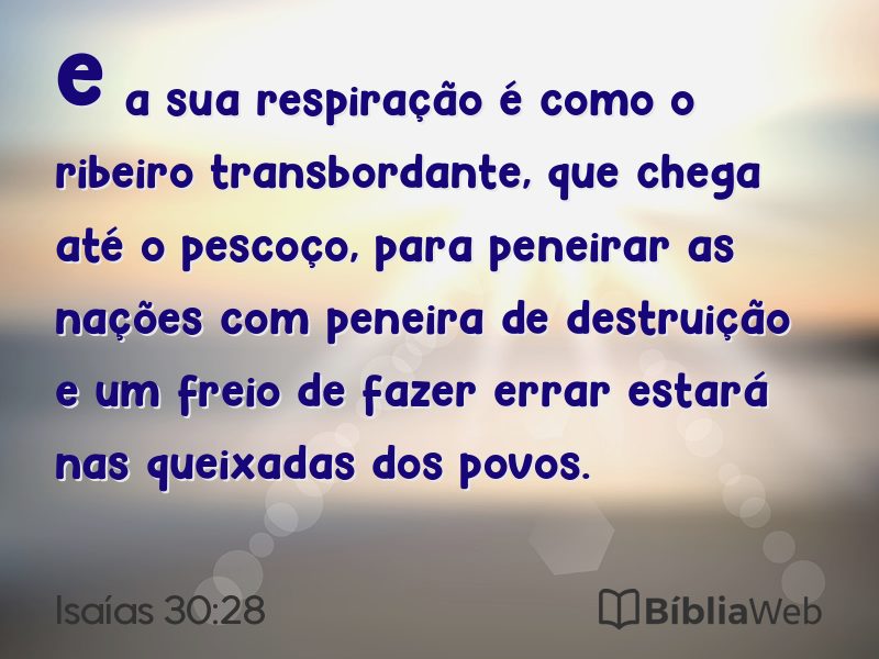 Isaías 30:28 em imagem para compartilhar